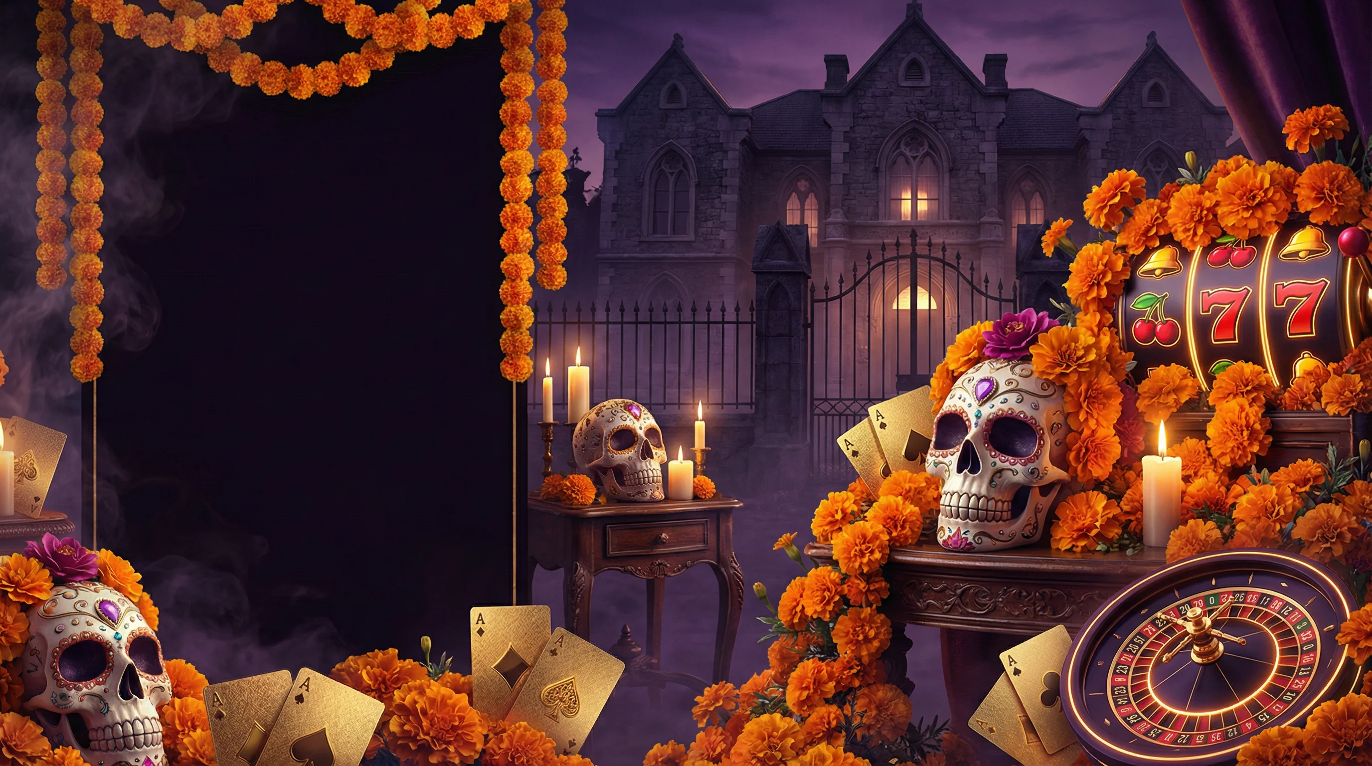Winz casino bienvenida con temática del Día de los Muertos mexicano